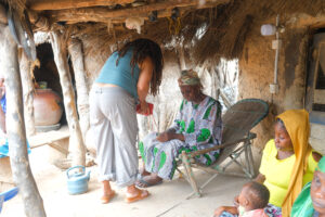 Greeting Village elders Northern ghana 